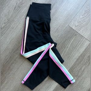 NWOT! SPIRITUAL GANGSTER Black and pastel rainbow leggings- XS